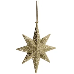 Baumschmuck Aus Messing-Stern filigran, vergoldet