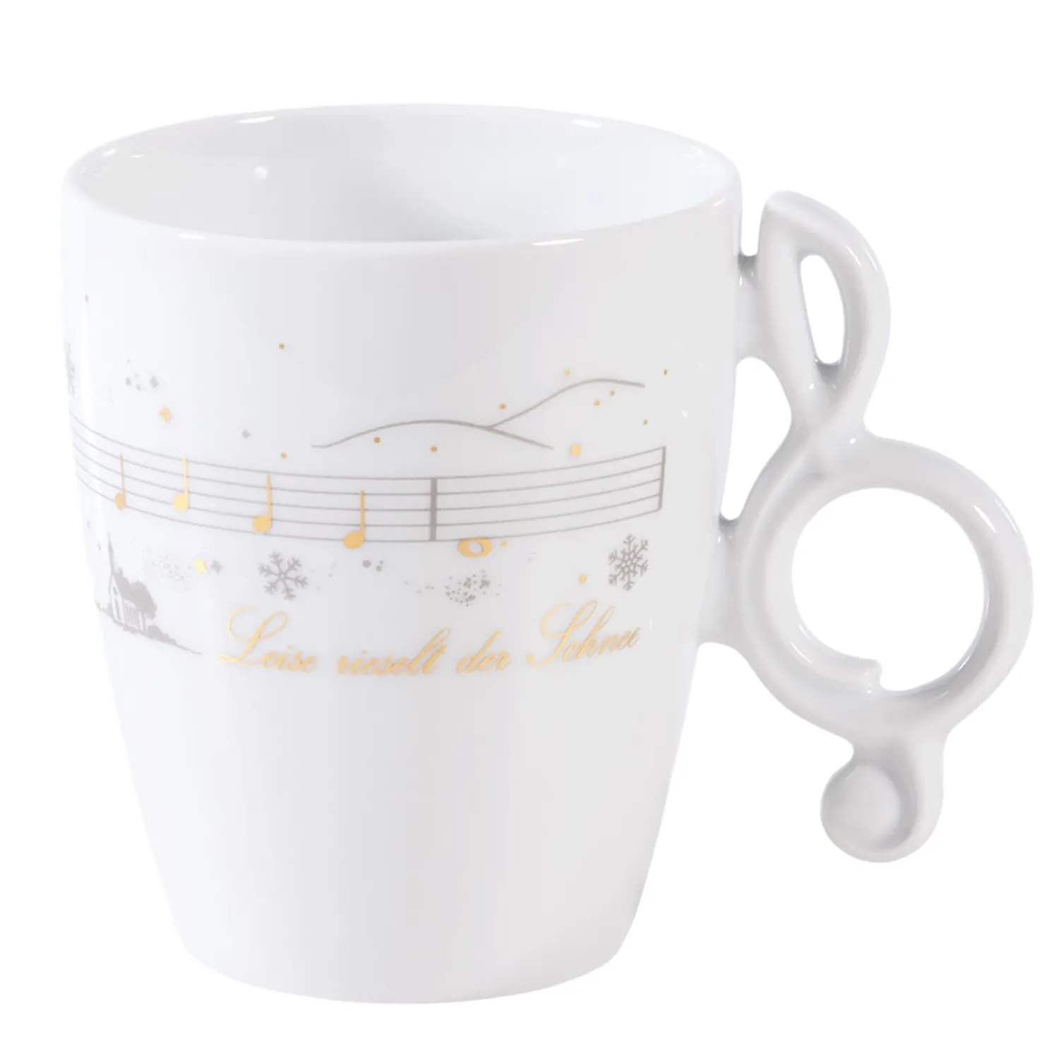 Meissen Porzellan Tischdeko-Tasse "Leise rieselt der Schnee"