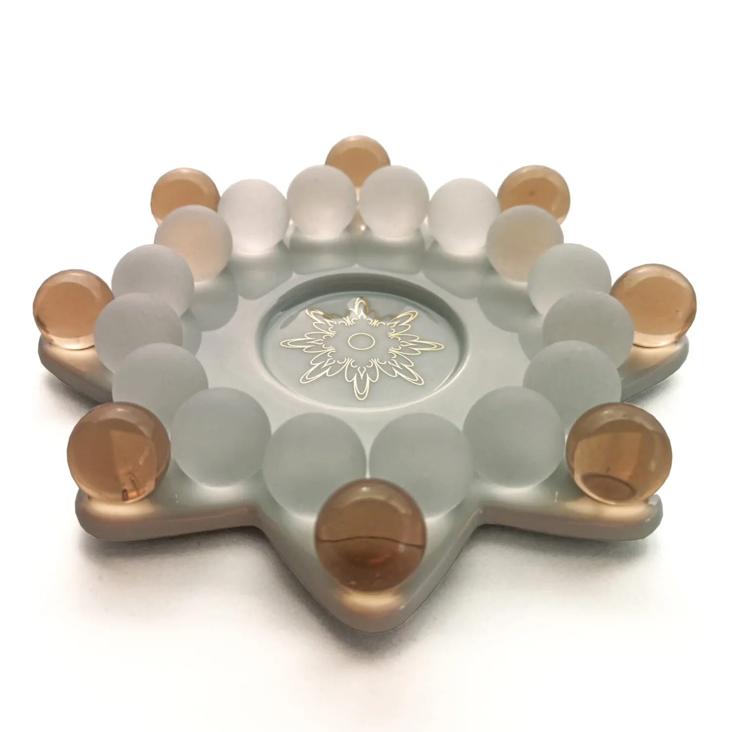 Kerzen & Teelichthalter-Teelichthalter "Glasperlenstern Gloria"