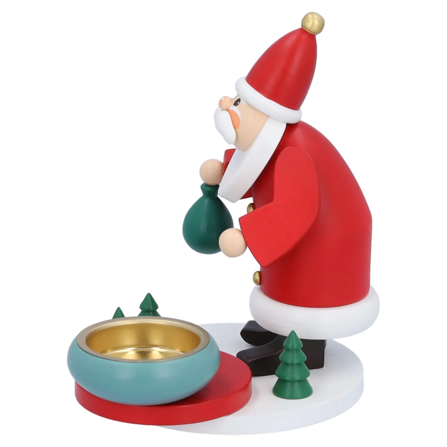 Käthes Original Kerzen & Teelichthalter-Teelichthalter "Weihnachtsmanns Waldweihnacht"