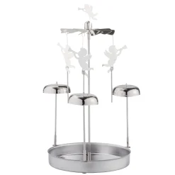 Kerzen & Teelichthalter-Teelicht-Karussel "Engelsgeläut", silber