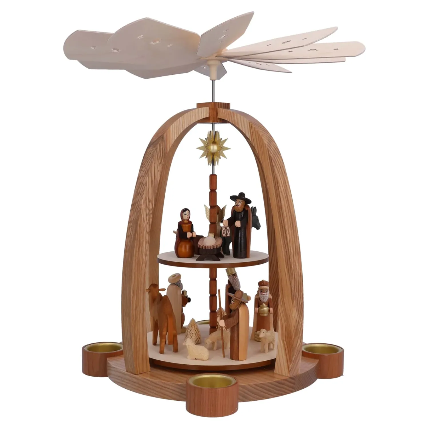 Weihnachtspyramiden-Teelichtpyramide "Christi Geburt"