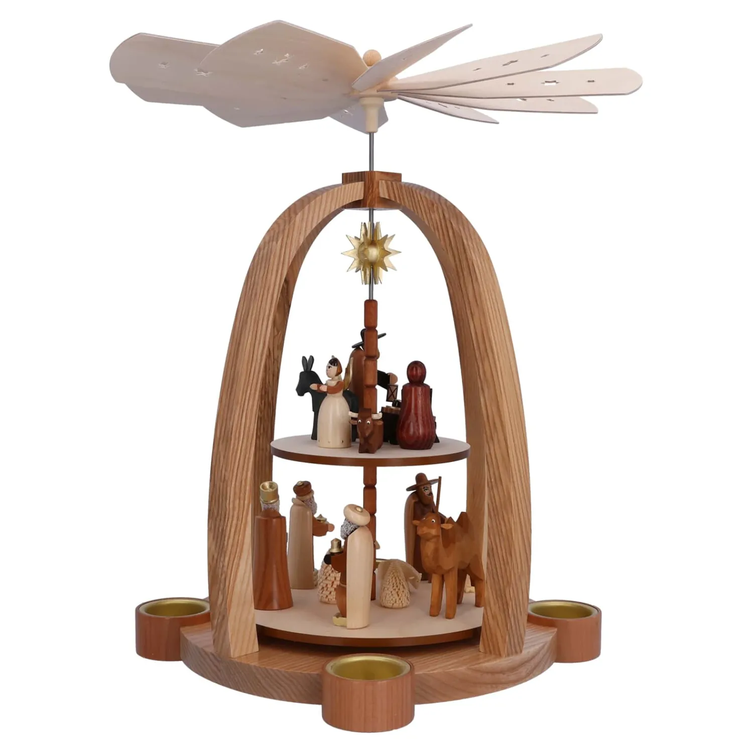 Weihnachtspyramiden-Teelichtpyramide "Christi Geburt"