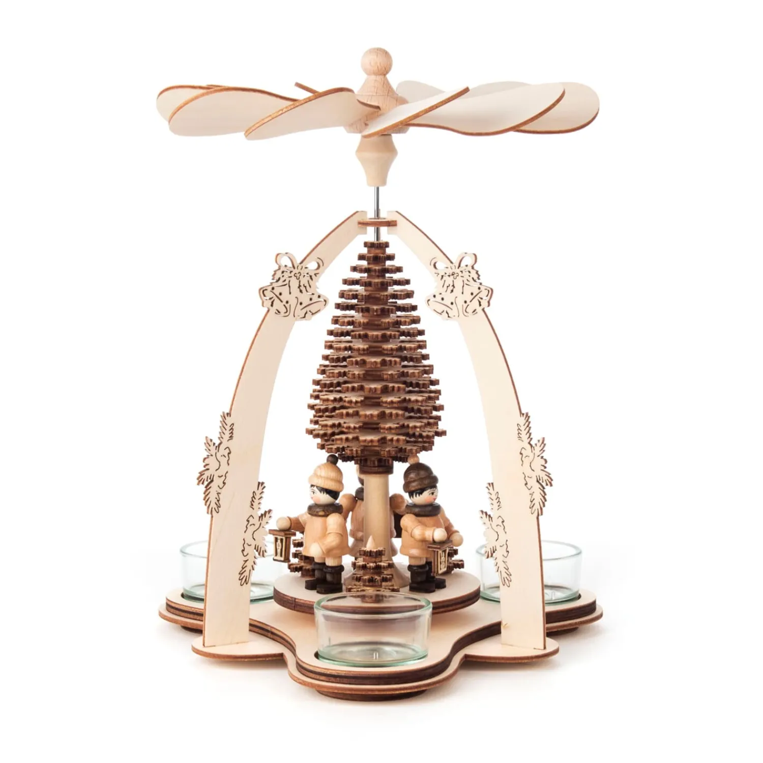 Weihnachtspyramiden-Teelicht-Pyramide "Laternenkinder"