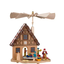 Richard Glässer Weihnachtspyramiden-Teelicht-Pyramide "Lebkuchenhaus"