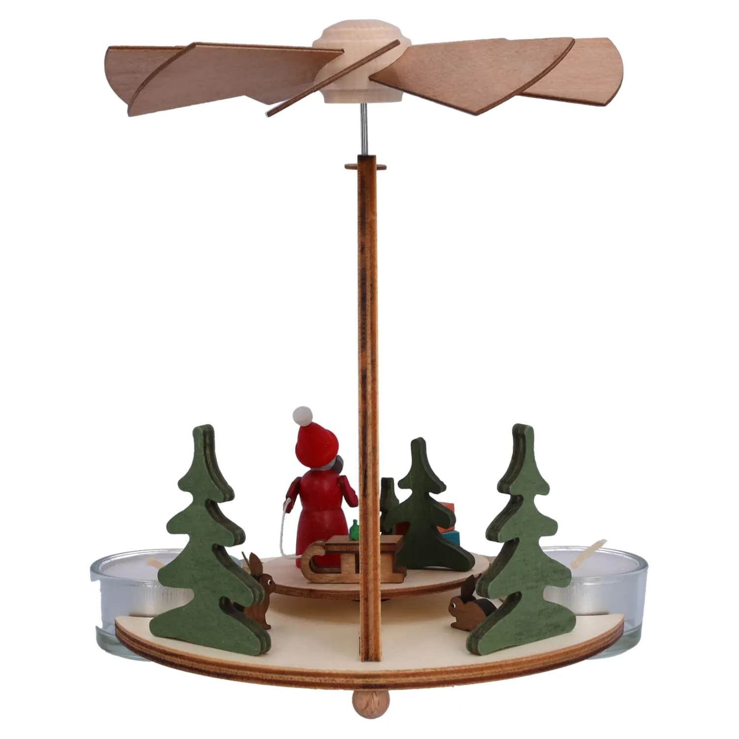 Weihnachtspyramiden-Teelicht-Pyramide "Weihnachtsmann"