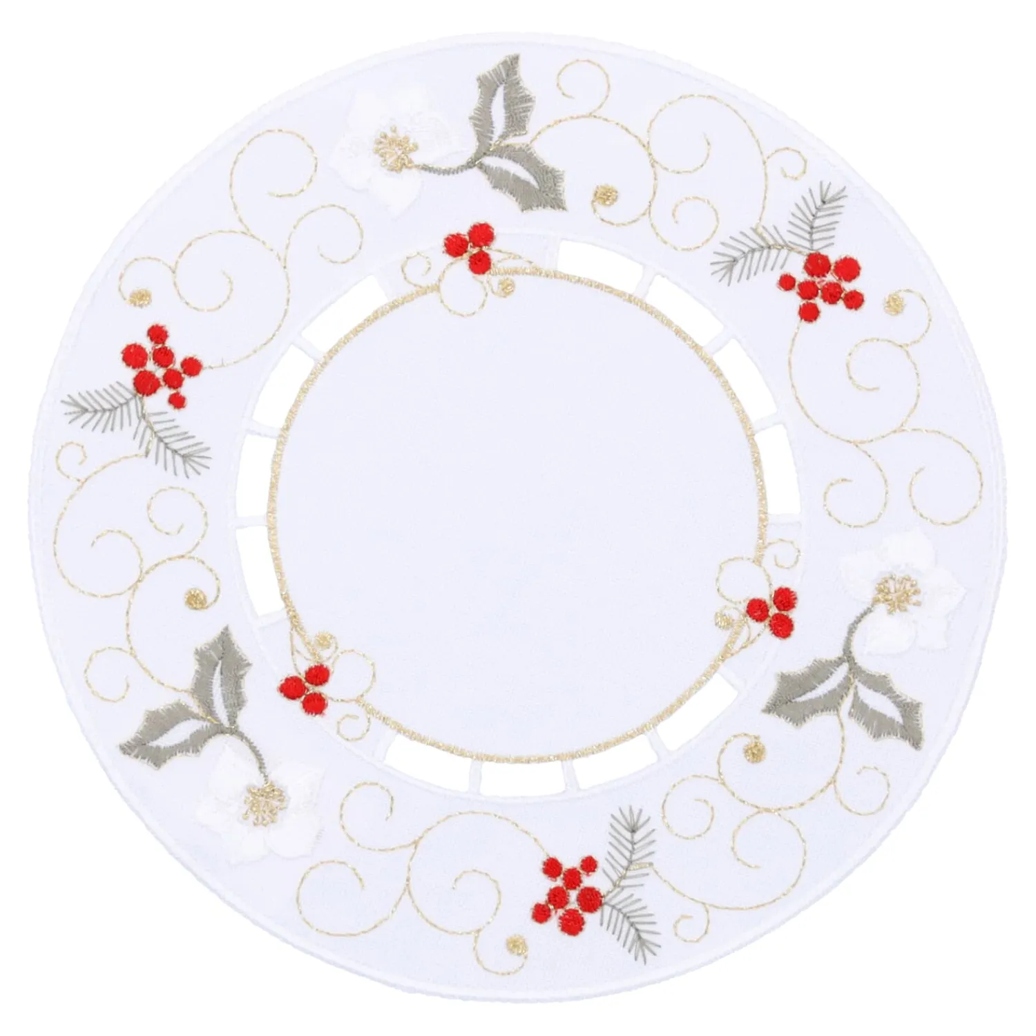 Sandner Tischdeko-Tischdecke "Christrose weiß", 20 cm