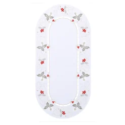 Sandner Tischdeko-Tischläufer "Christrose weiß" 25x58 cm