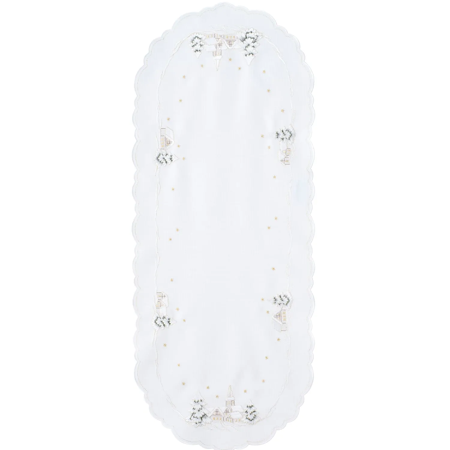 Sandner Tischdeko-Tischläufer "Winterdorf" 36x88 cm