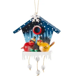 Käthes Original Christbaumschmuck Holz-Verschneites Vogelhaus