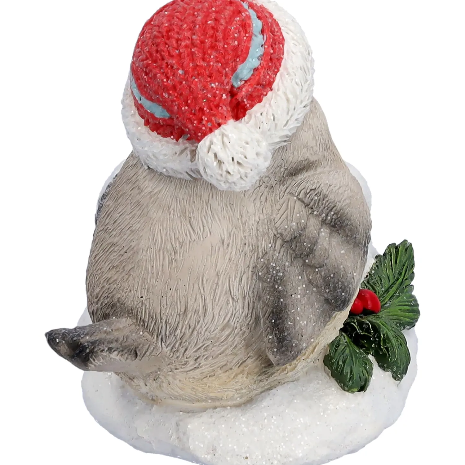 Standfiguren|Kerzen & Teelichthalter-Vogel mit roter Mütze, Teelichthalter