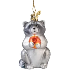 Poesie in Glas Weihnachtskugeln Aus Glas-Waschbär