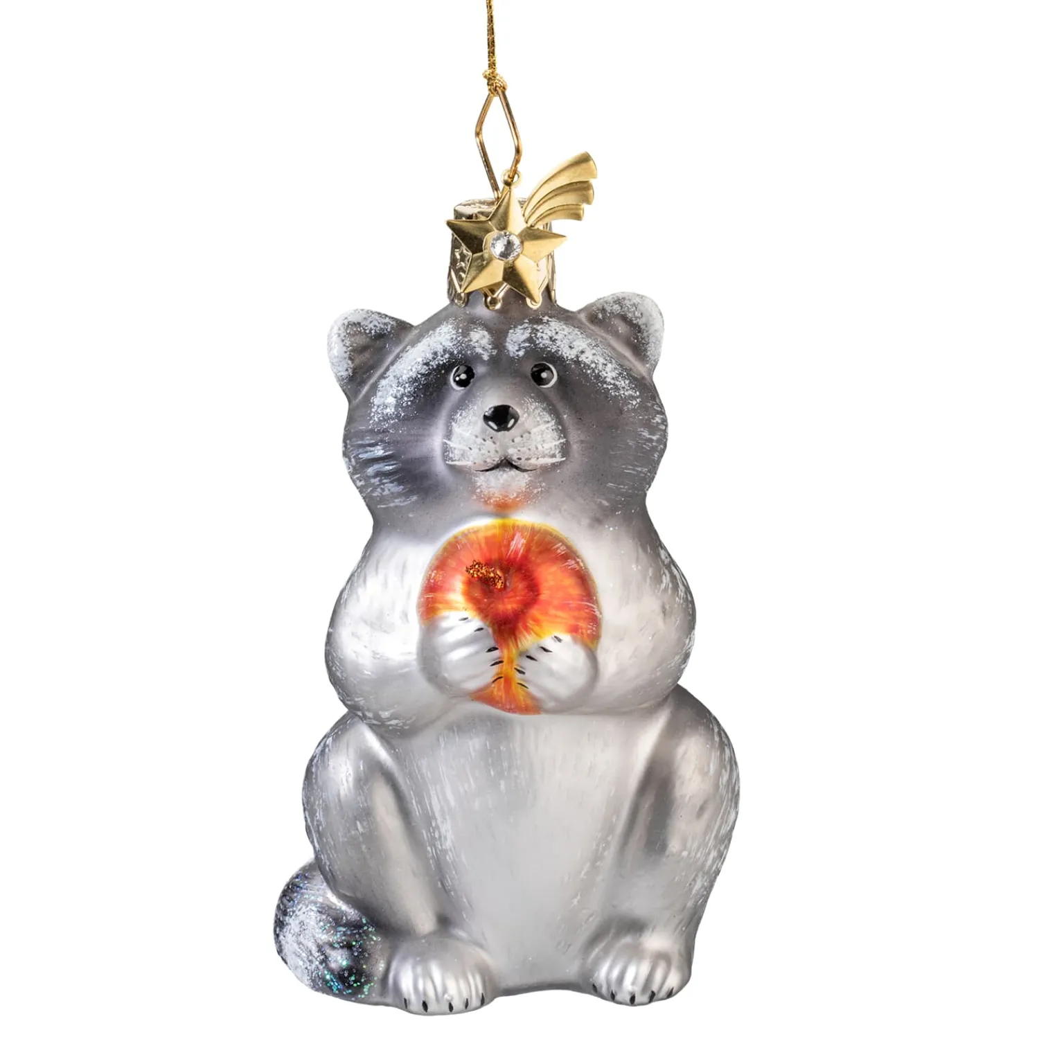 Poesie in Glas Weihnachtskugeln Aus Glas-Waschbär