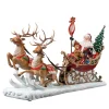 Standfiguren-Weihnachtsmann im Rentierschlitten