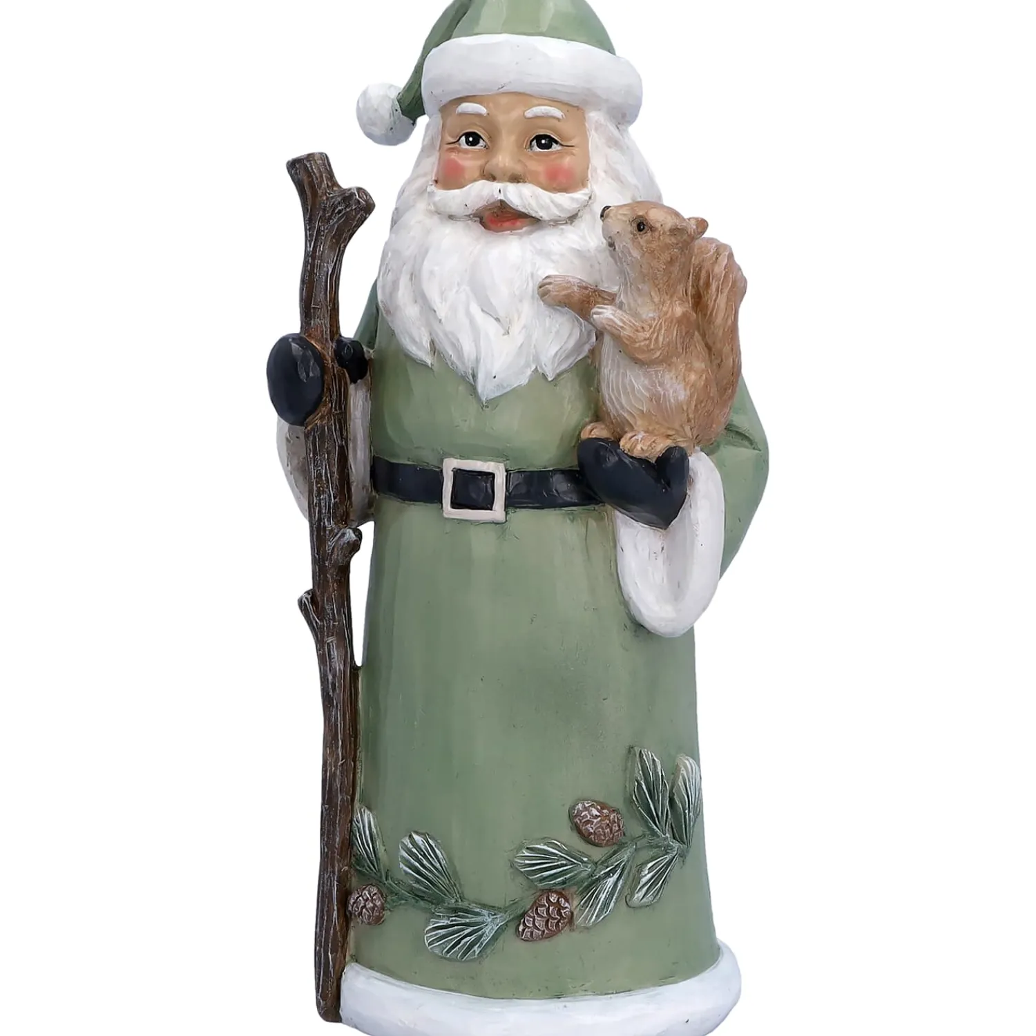 Standfiguren-Weihnachtsmann mit Eichhörnchen, Standfigur