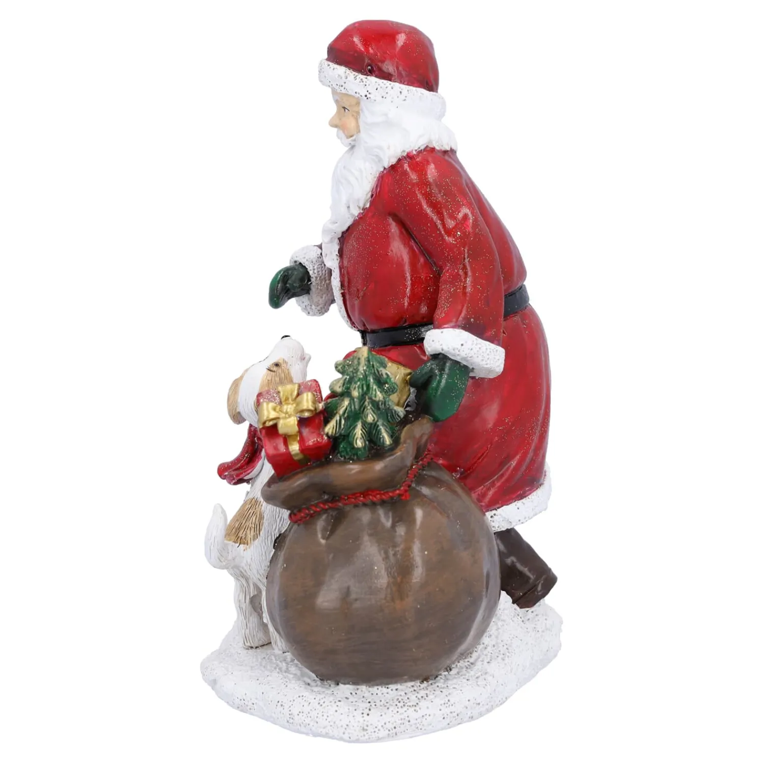 Standfiguren-Weihnachtsmann mit Hunden