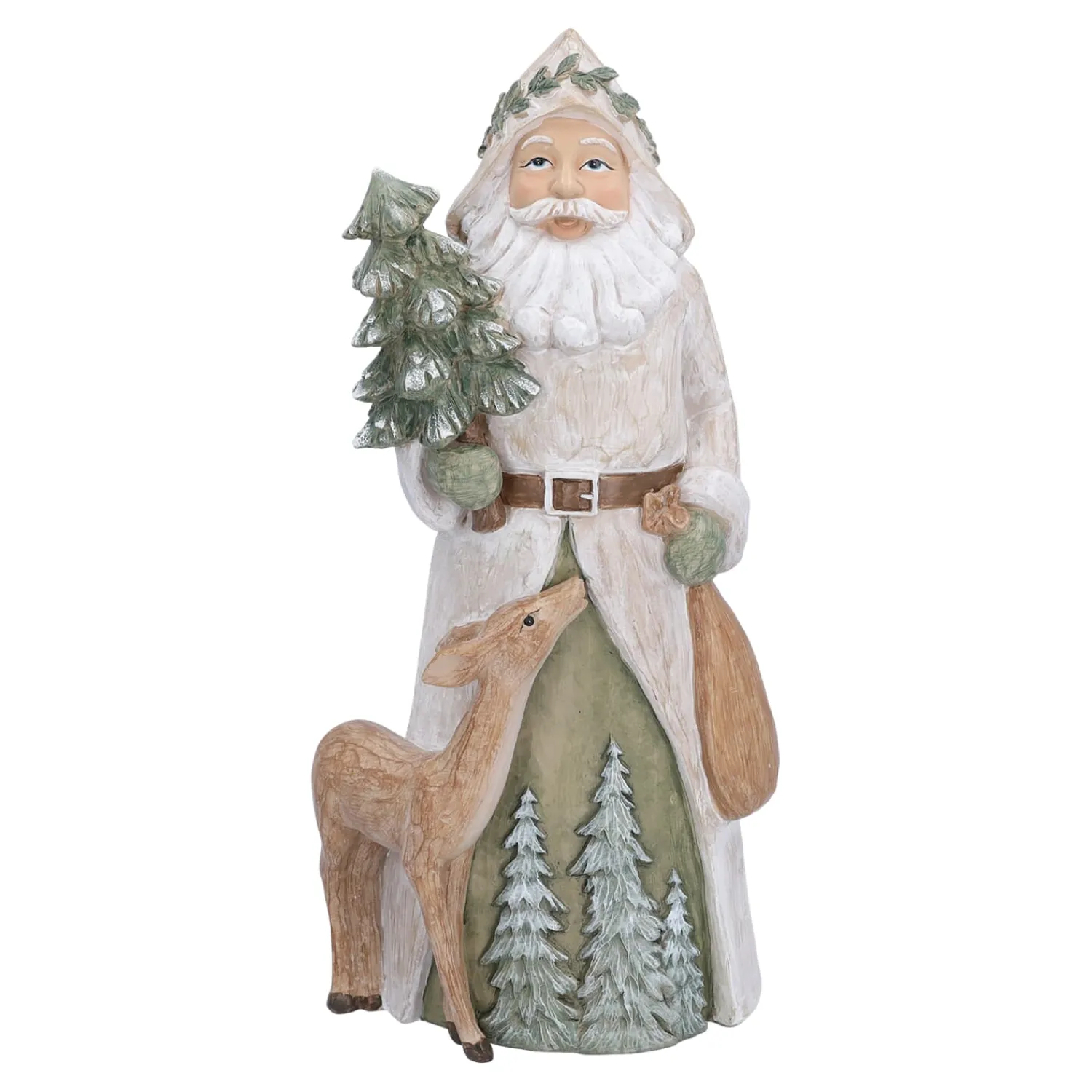 Standfiguren-Weihnachtsmann mit Rehkitz