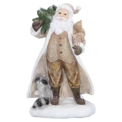 Standfiguren-Weihnachtsmann mit Waldtieren