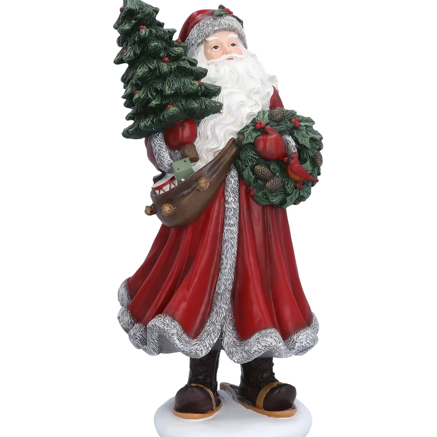 Standfiguren-Weihnachtsmann mit Weihnachtsbaum, Standfigur