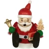 Richard Glässer Räuchermänner-Weihnachtsmann, rund, Räuchermännchen