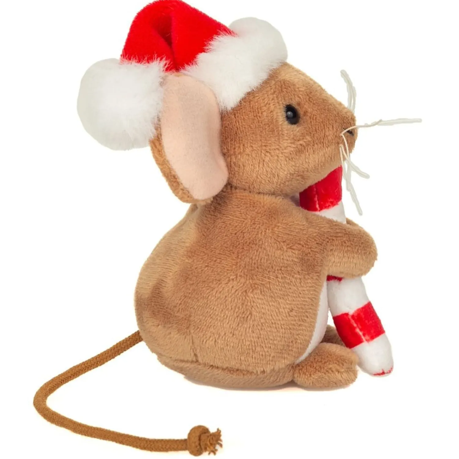 Hermann Teddy Plüschtiere-Weihnachtsmaus mit Zuckerstange, Plüschfigur