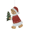 Käthes Original Christbaumschmuck Holz-Weihnachtsteddy mit Christbaum