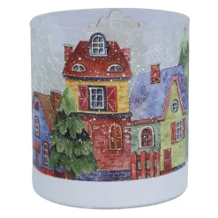 Kerzen & Teelichthalter-Windlicht "Häuserkulisse", 10 cm
