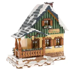 Hubrig Volkskunst Hubrig Miniaturen-Winterkinder Forsthaus, elektrisch beleuchtet