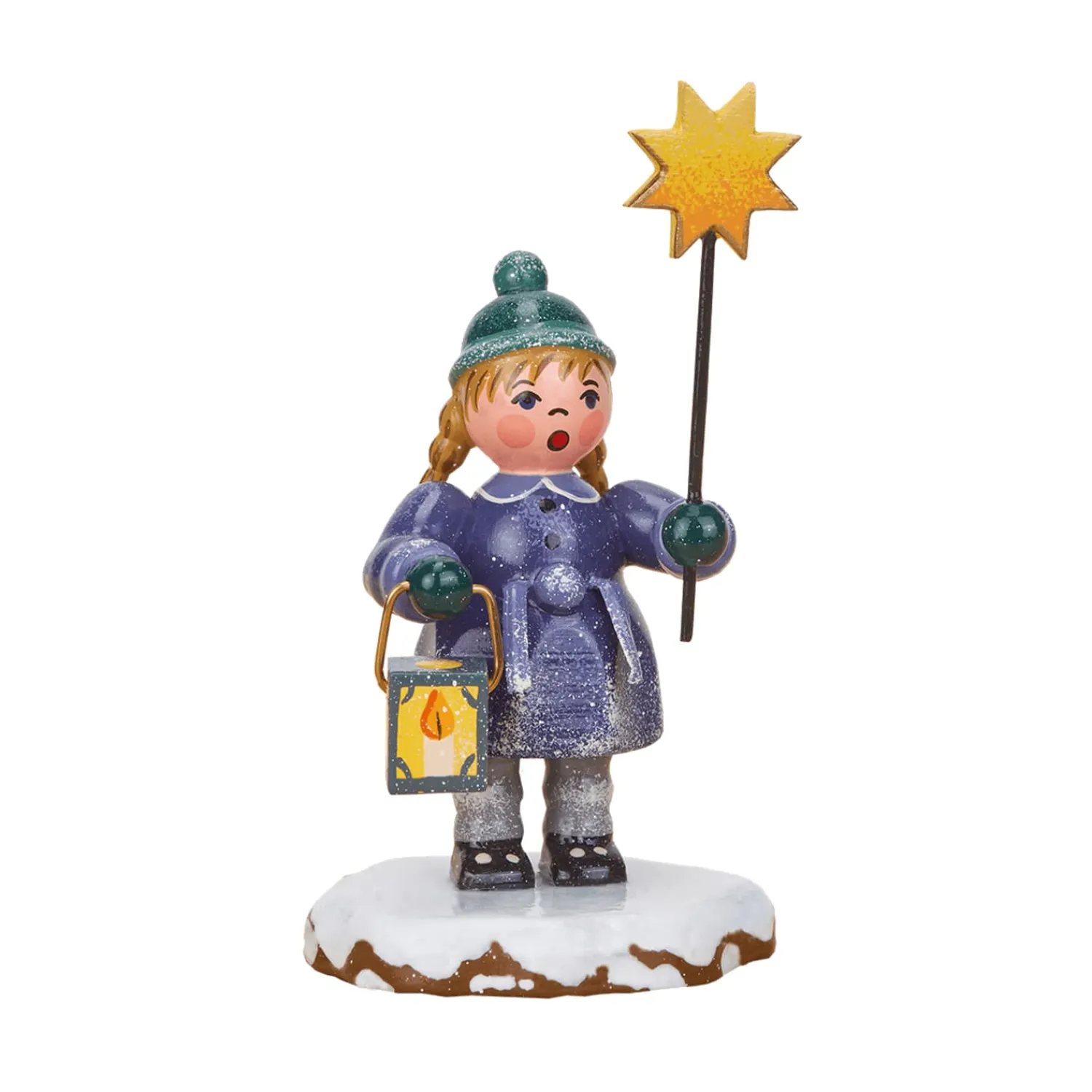 Hubrig Volkskunst Hubrig Miniaturen-Winterkinder Mädchen mit Stern und Laterne