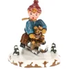 Hubrig Volkskunst Hubrig Miniaturen-Winterkinder Schlittenfahrer