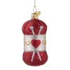Poesie in Glas Weihnachtskugeln Aus Glas-Wolle, rot, Glas-Baumbehang