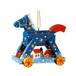 Käthes Original Christbaumschmuck Holz-Ziehpferdchen